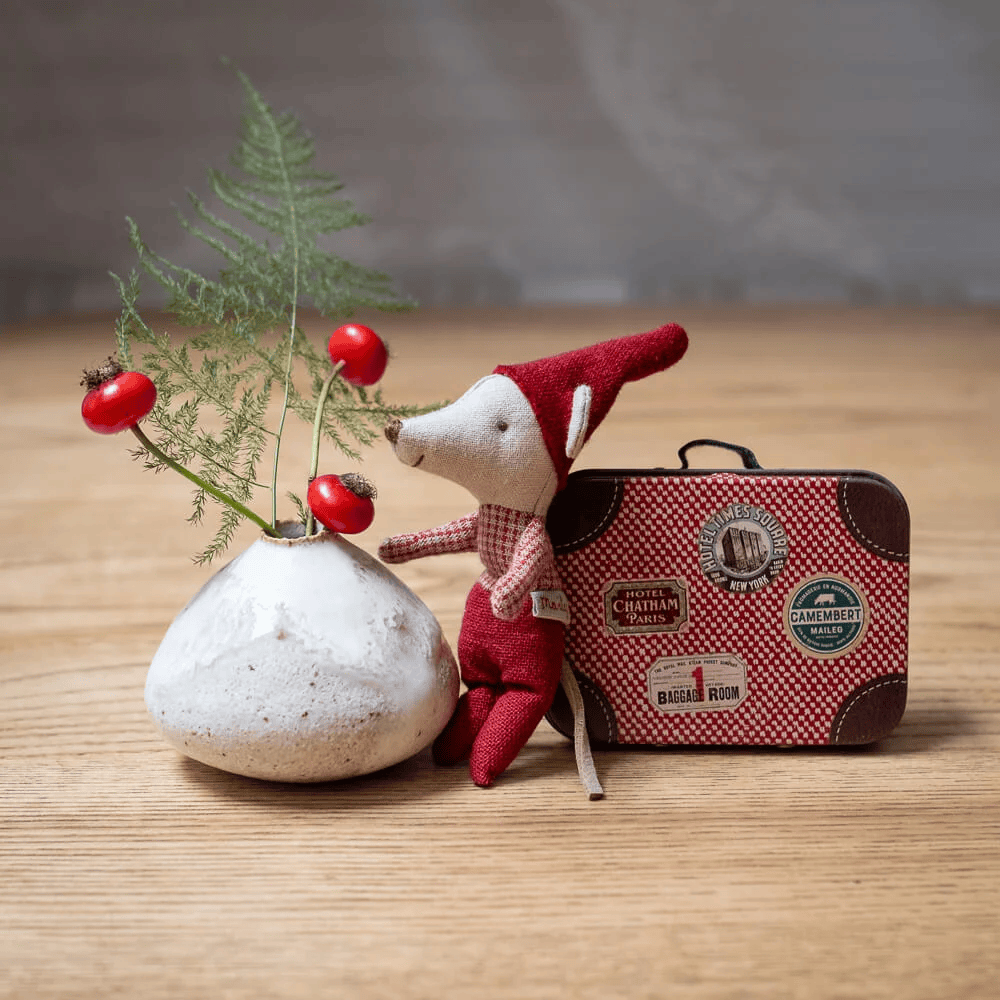 Maileg Christmas Mouse Baby in Suitcase