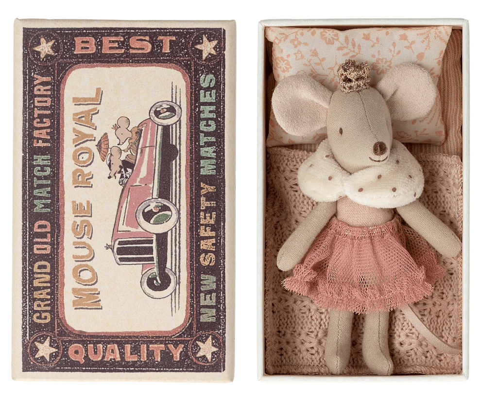 Maileg Princess Mouse in Matchbox