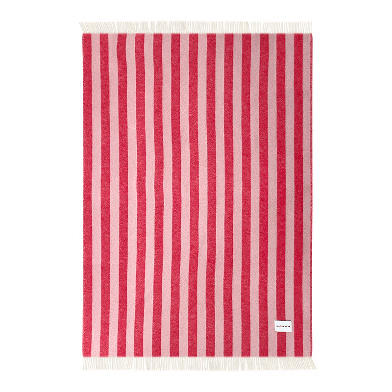 Maison Deux Candy Wrap Blanket Pink Cherry