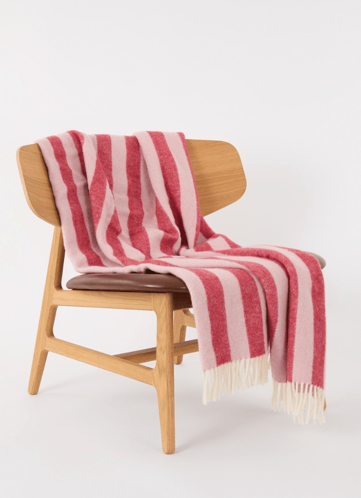 Maison Deux Candy Wrap Blanket Pink Cherry