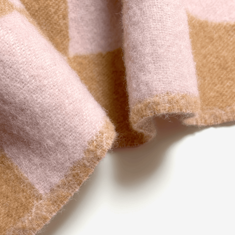 Maison Deux Checkerboard Blanket Terra Pink