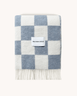 Maison Deux Checkerboard Blanket Denim / White