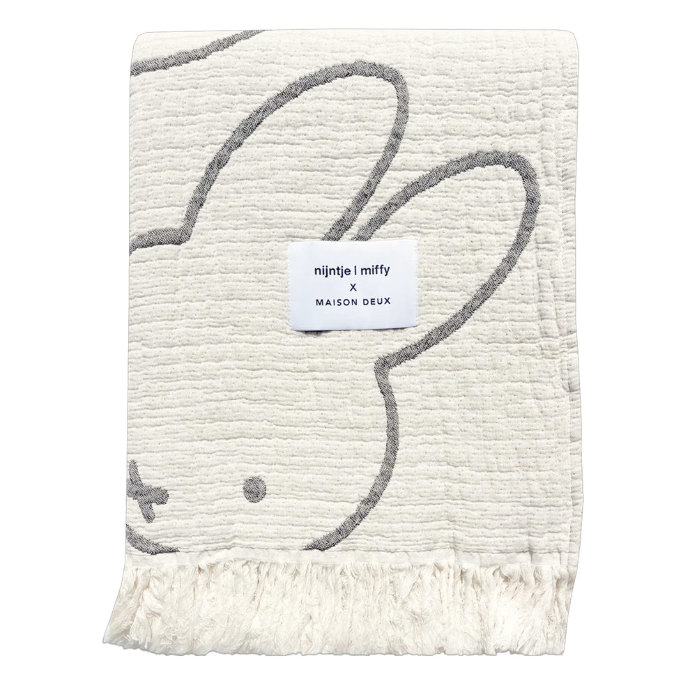 Maison Deux Miffy Cotton Blanket - Black