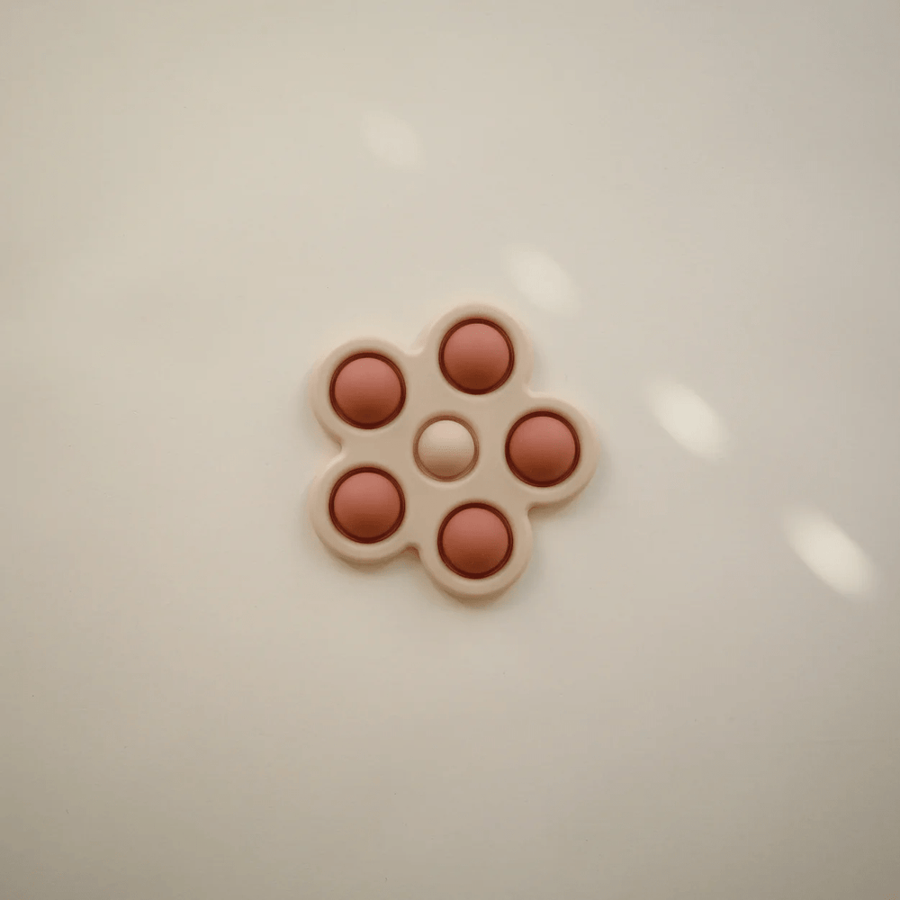 Mushie Flower Press Toy Blush