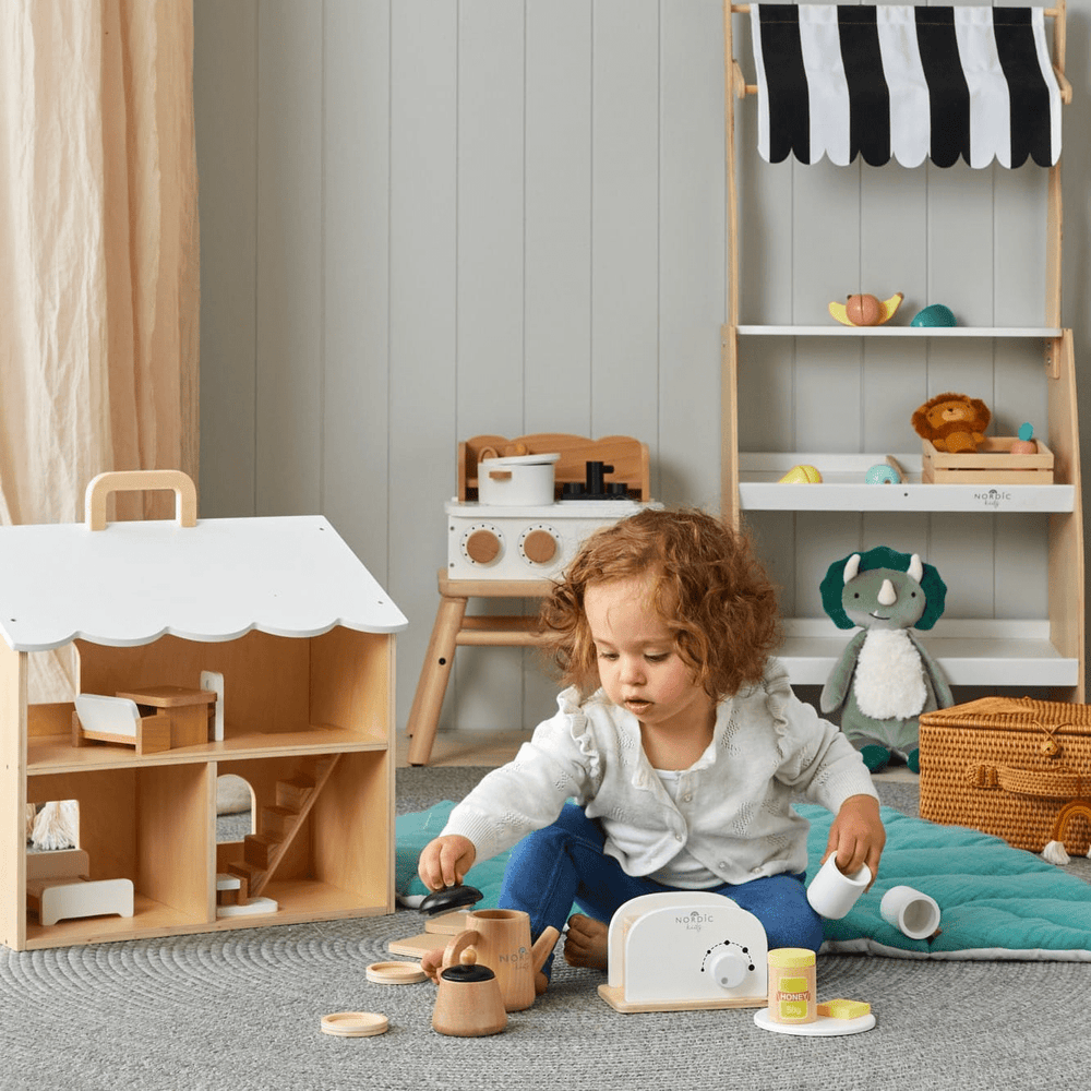 Kids wooden tea online set