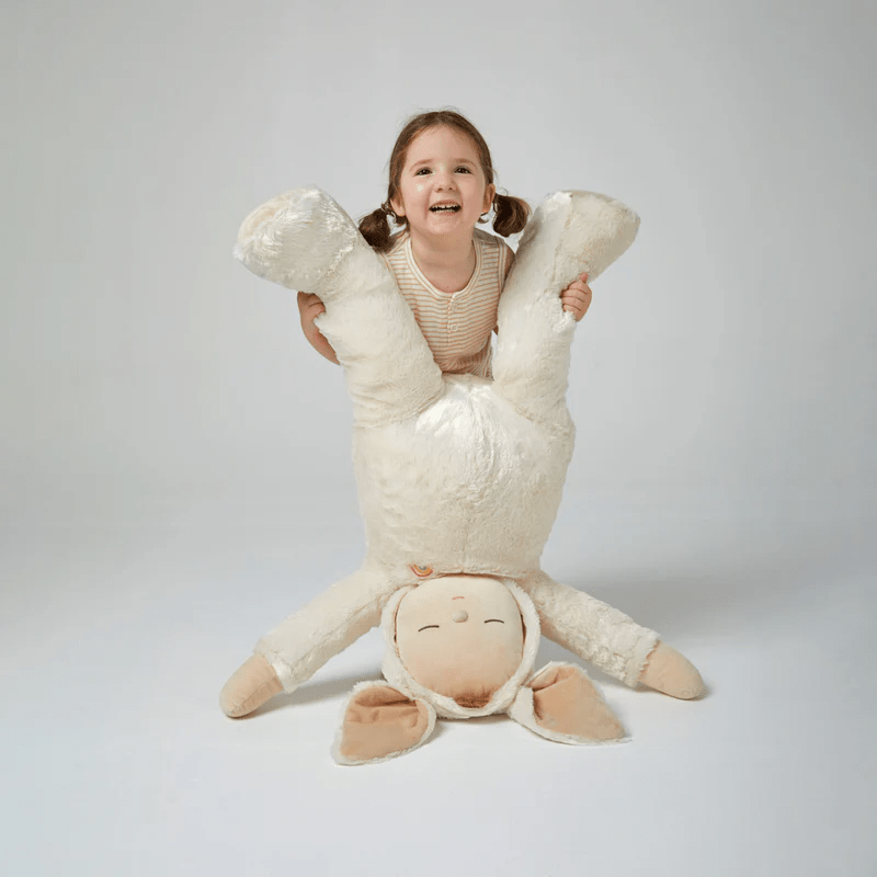 Olli Ella Giant Cozy Dinkum Bunny Moppet - Soft Beige -  FINAL SALE