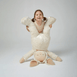 Olli Ella Giant Cozy Dinkum Bunny Moppet - Soft Beige -  FINAL SALE