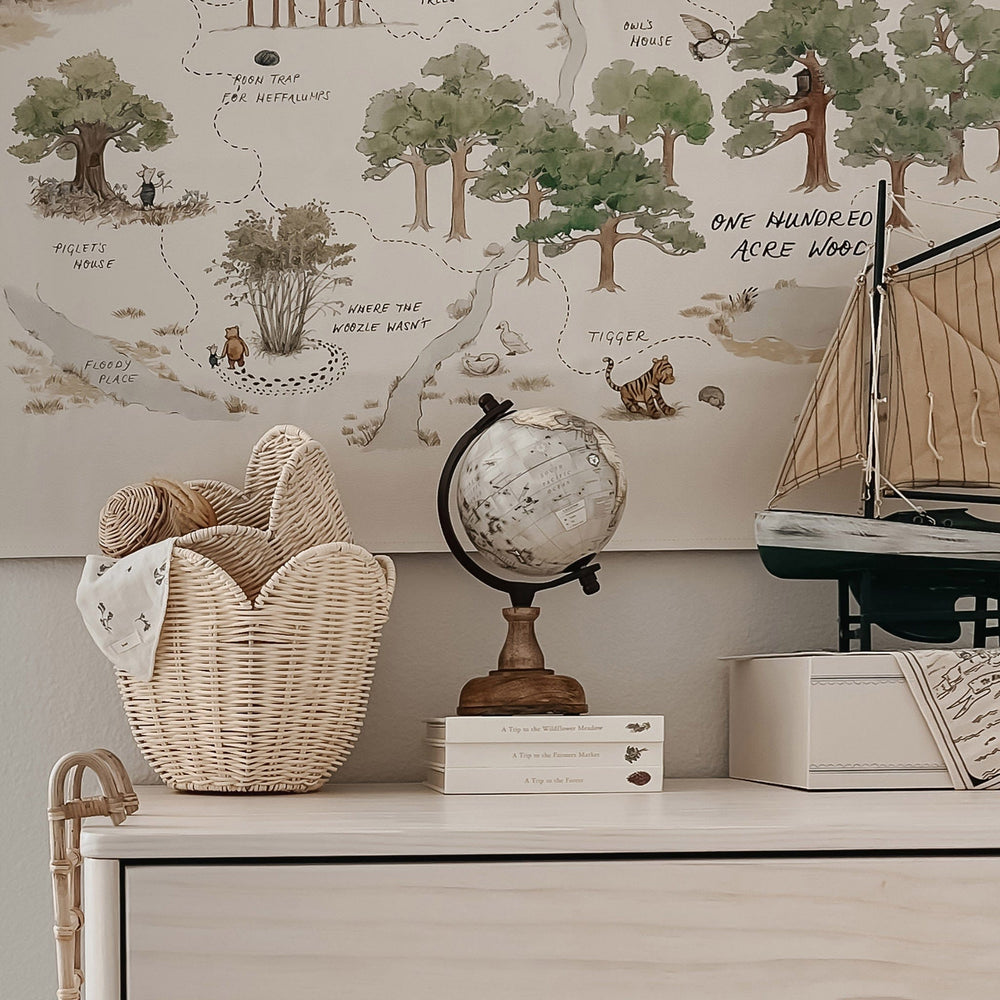 Olli Ella Rattan Lily Basket Set Buttercream