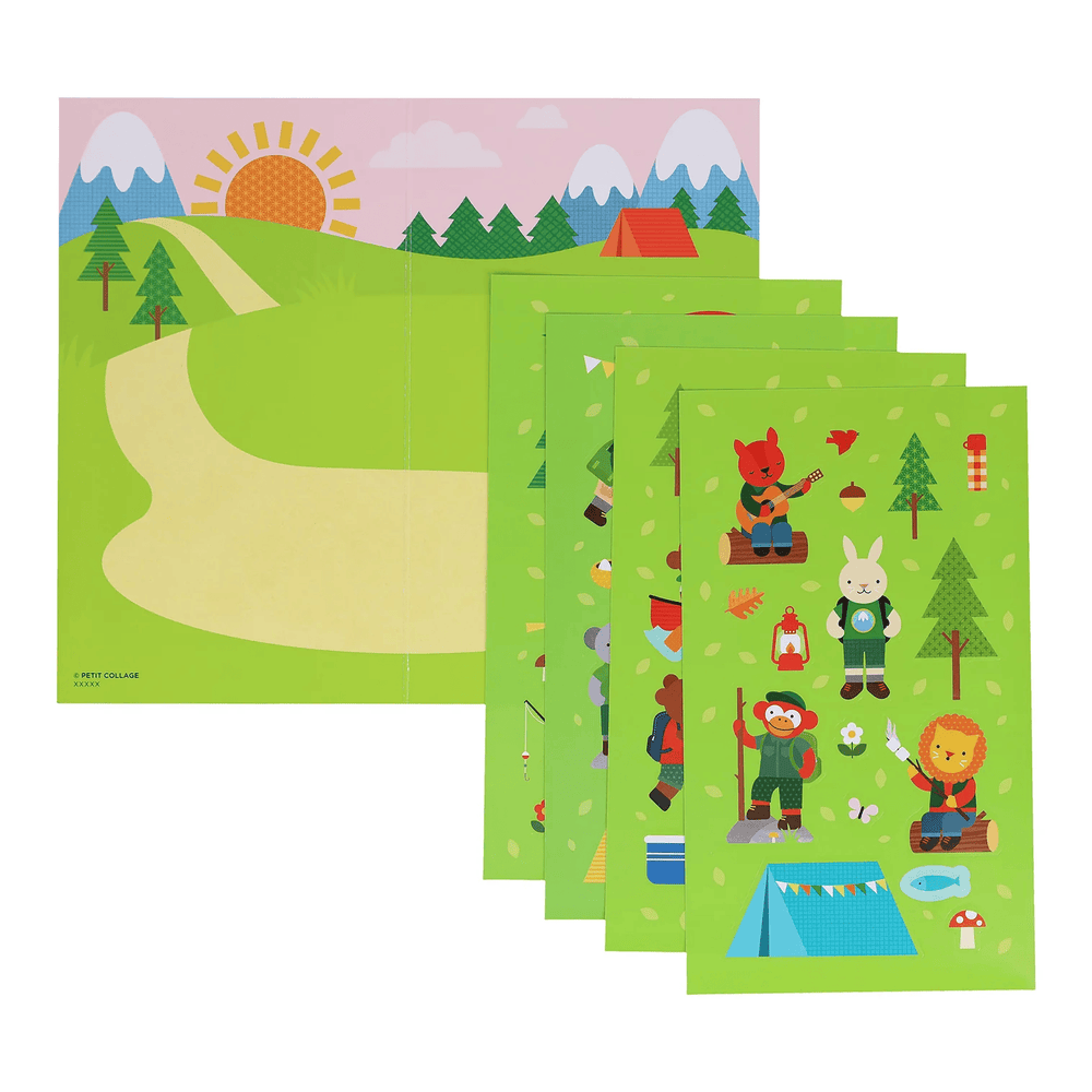 Petit Collage Mini Sticker Set: Little Campers