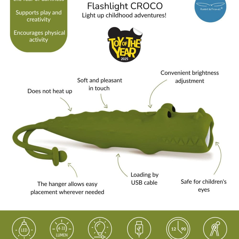 Rabbit & Friends Flashlight Crocodile - Croco