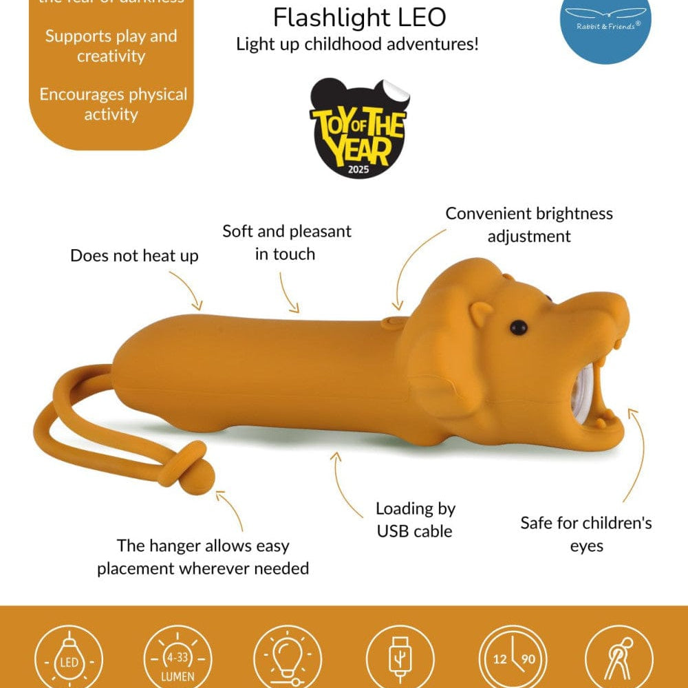 Rabbit & Friends Flashlight Lion - Leo