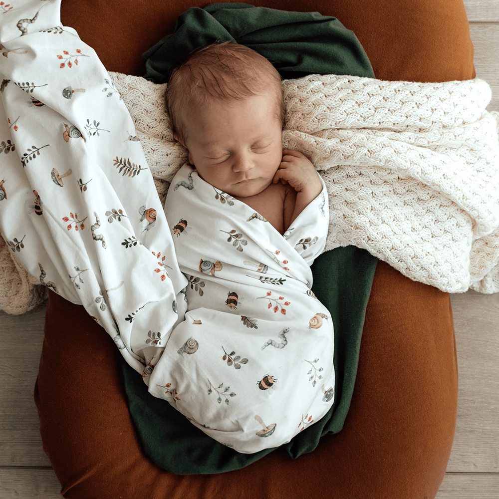 Snuggle Hunny Garden Friends Organic Jersey Wrap & Beanie Set