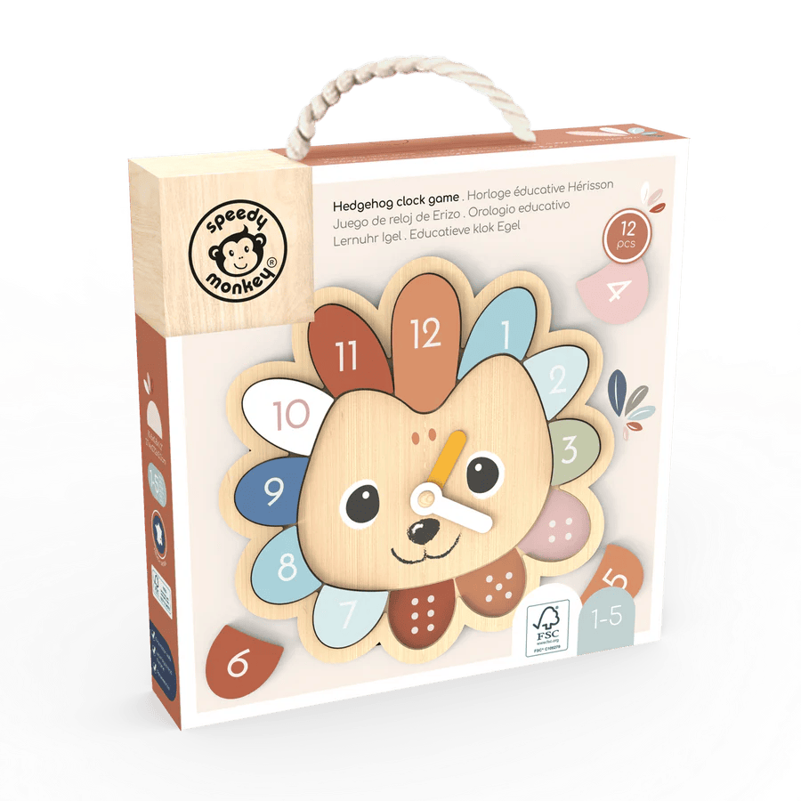 Speedy Monkey  Educational Clock - Hedgehog Game