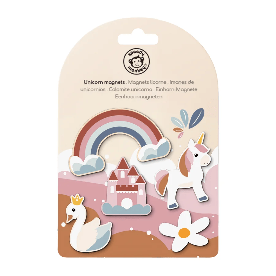 Speedy Monkey Unicorn Magnets