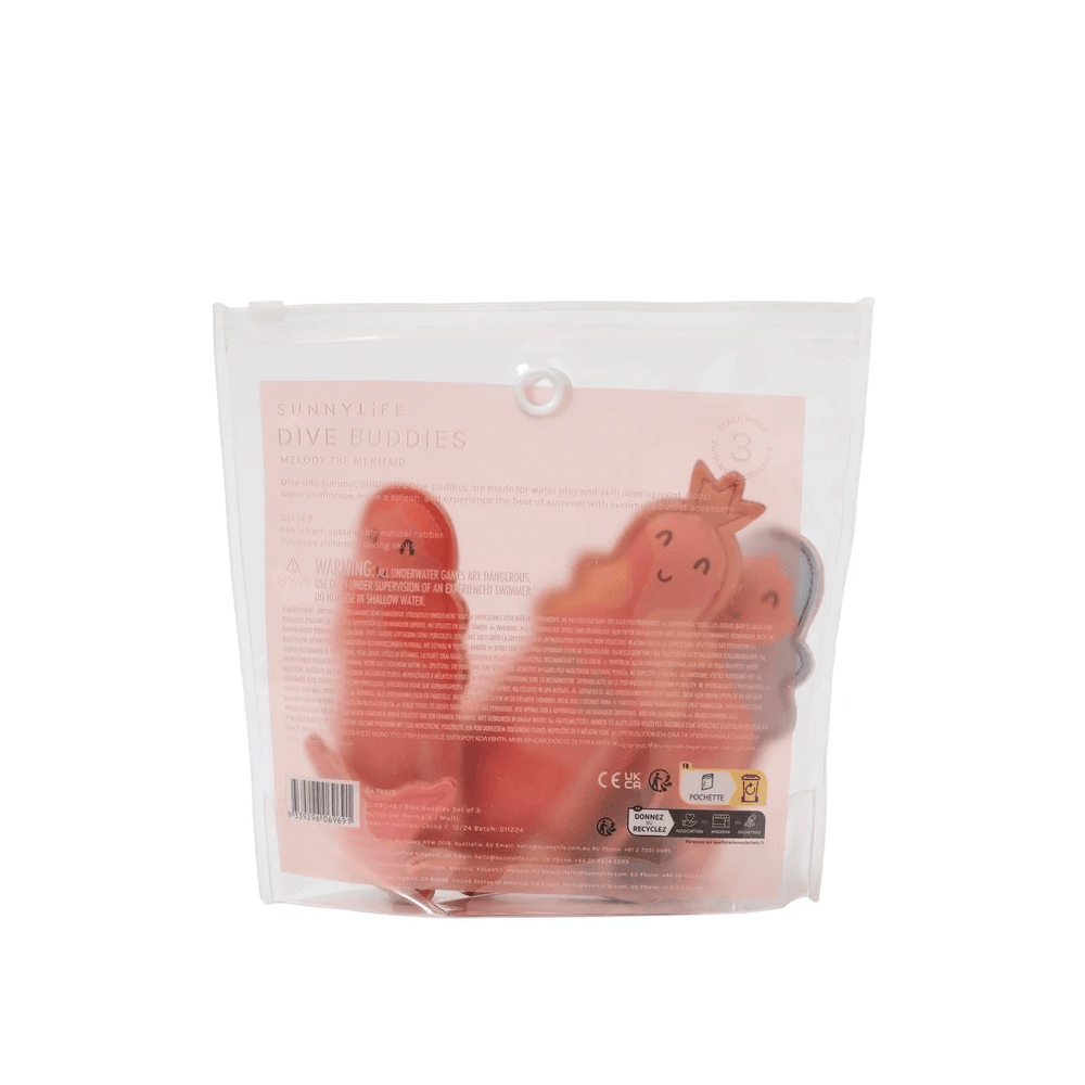 SUNNYLiFE Dive Buddies Melody the Mermaid Multi Set of 3
