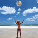 SUNNYLiFE Inflatable Beach Ball Candy Stripe