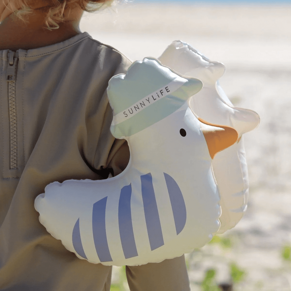 SUNNYLiFE Kids Inflatable Arm Bands Blue Stripe