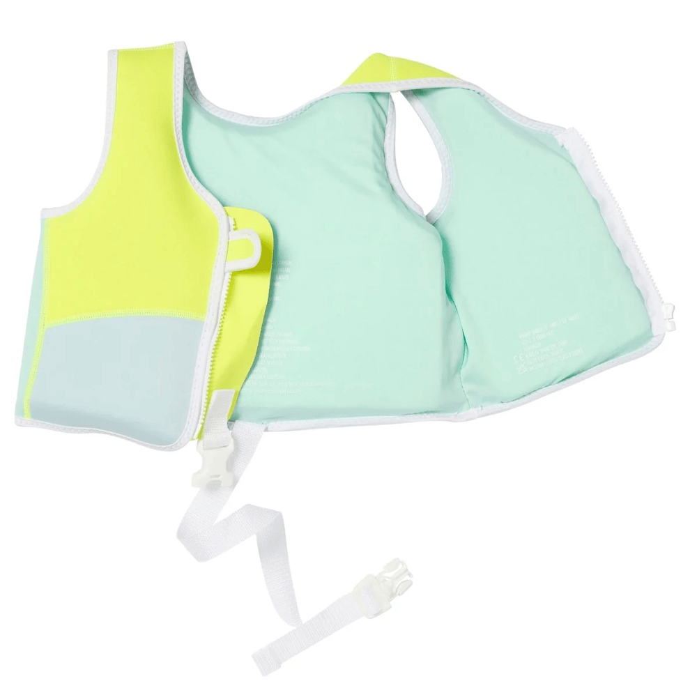SUNNYLiFE Kids Swim Vest 2-3 Neon Yellow