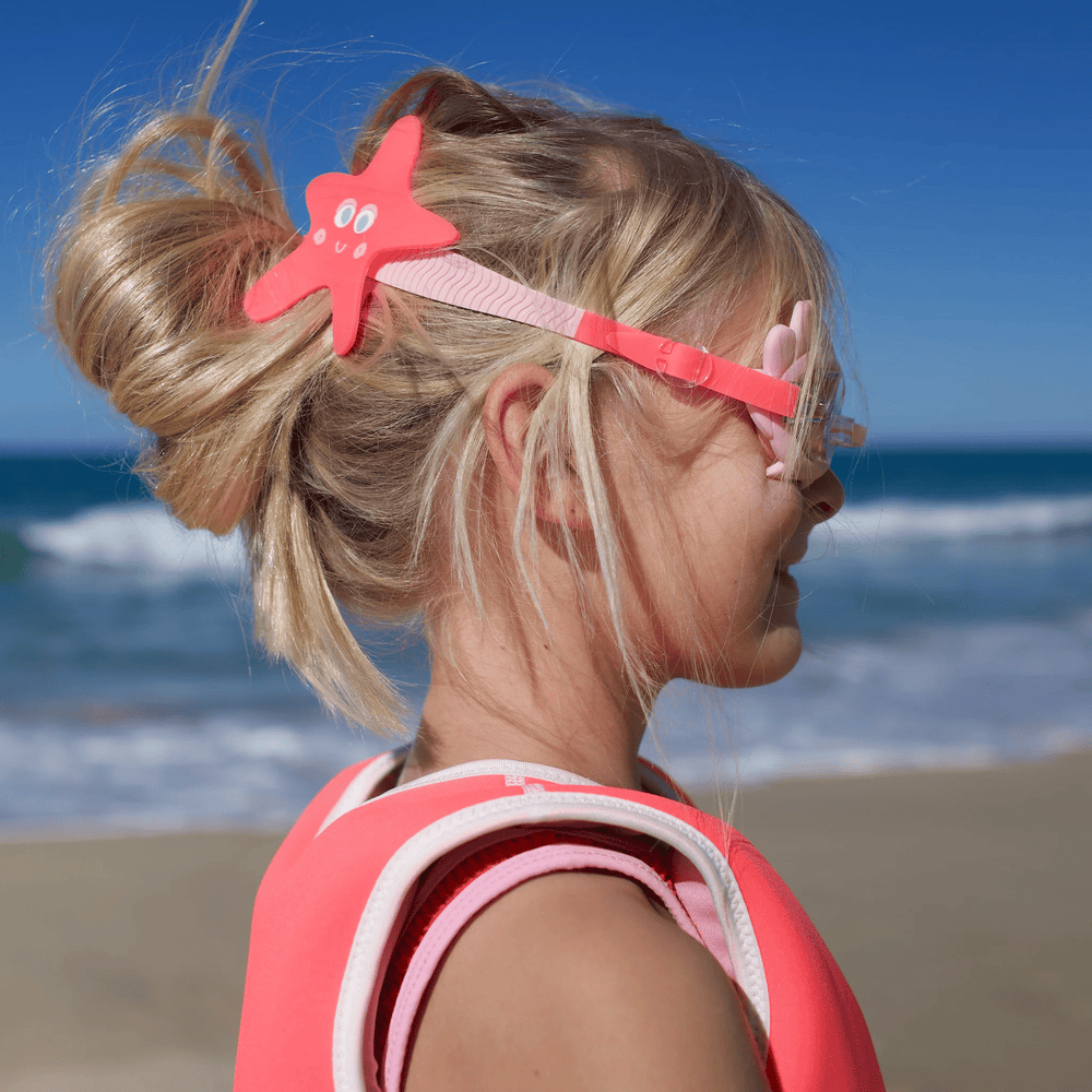 SUNNYLiFE Melody the Mermaid Mini Swim Goggles Neon Strawberry