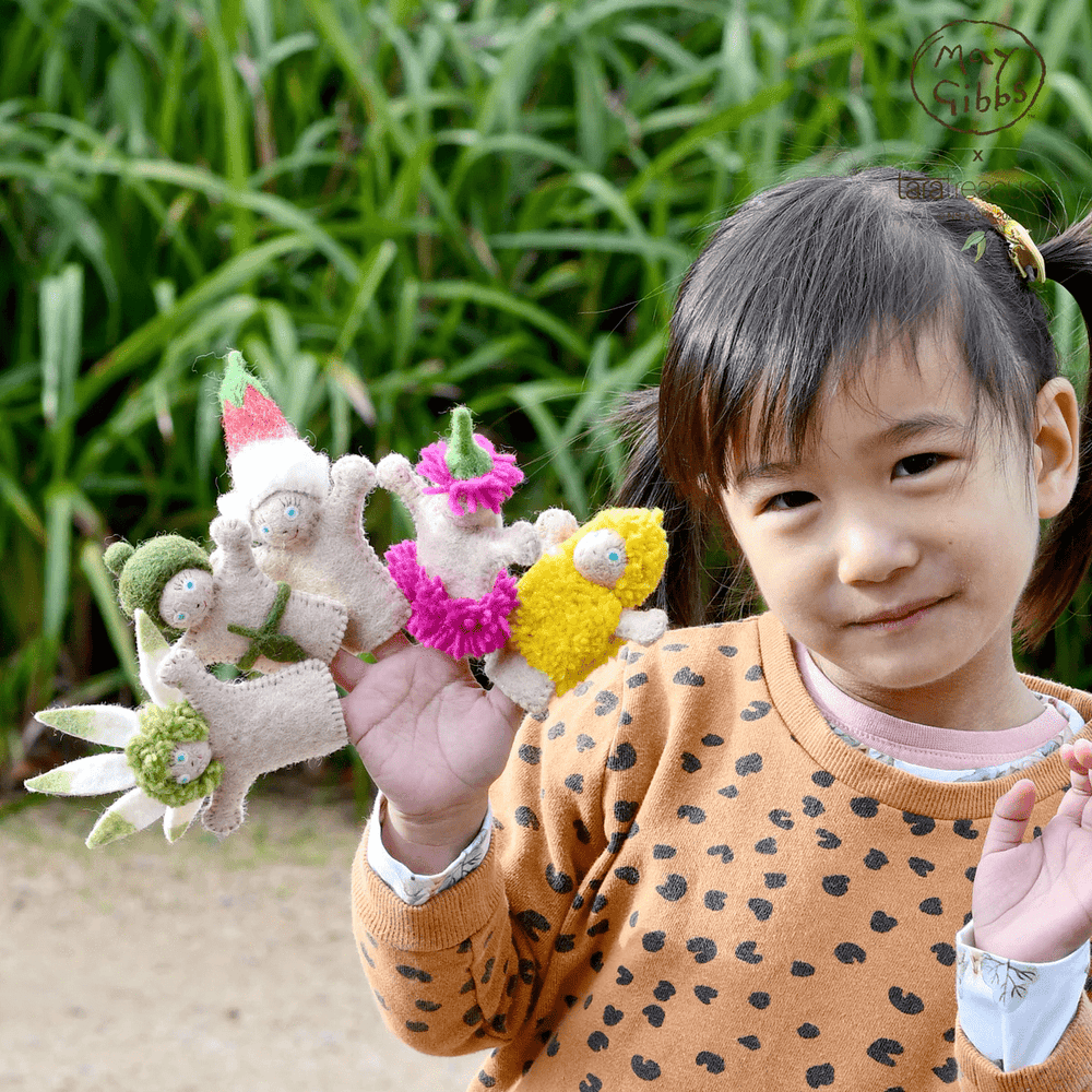 May Gibbs x Tara Treasures Bush Babies Finger Puppets Set