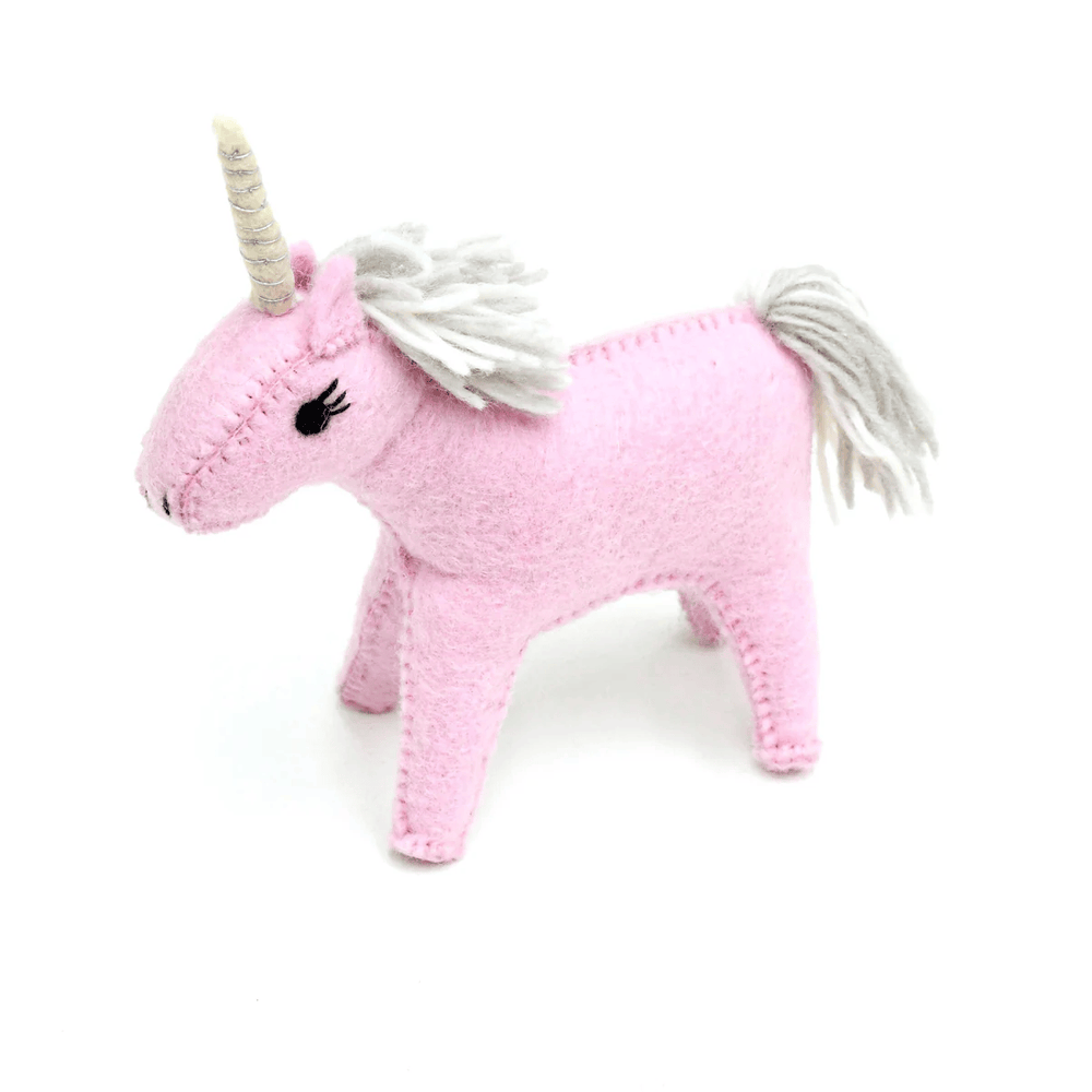 Tara Treasures Felt Pink Unicorn Toy