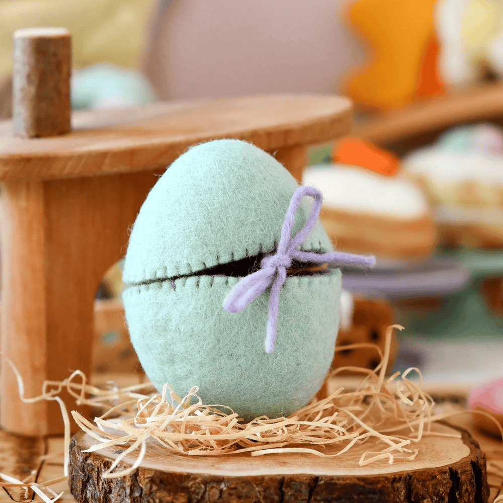 Tara Treasures Felt Surprise Egg with Brown Bunny Inside
