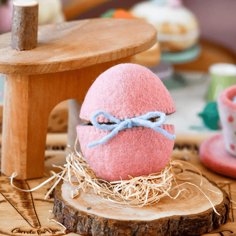 Tara Treasures Felt Surprise Egg with Hen Inside