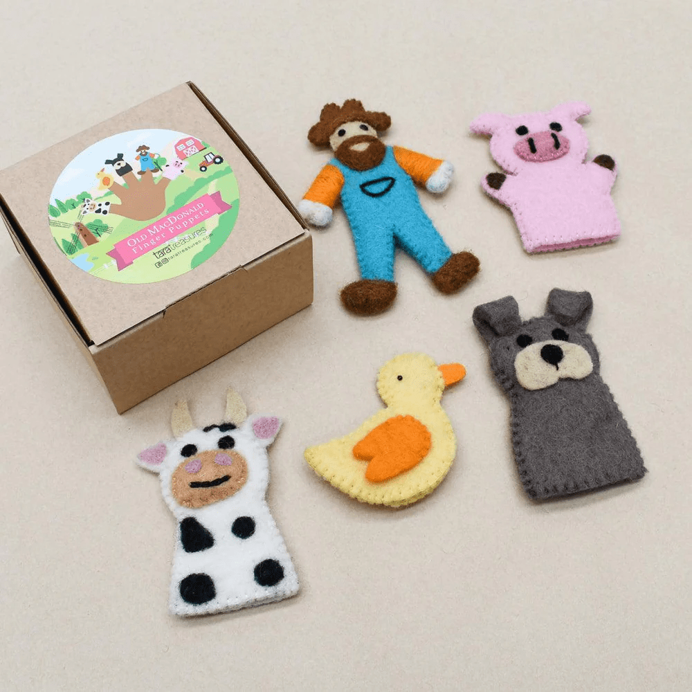 Buy Tara Treasures Old MacDonald Farm Animals A Finger Puppet Set ...