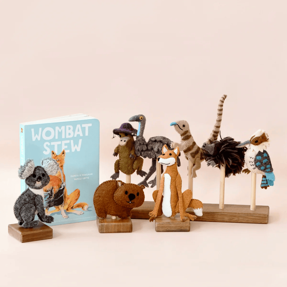 Tara Treasures Wombat Stew Finger Puppets Set