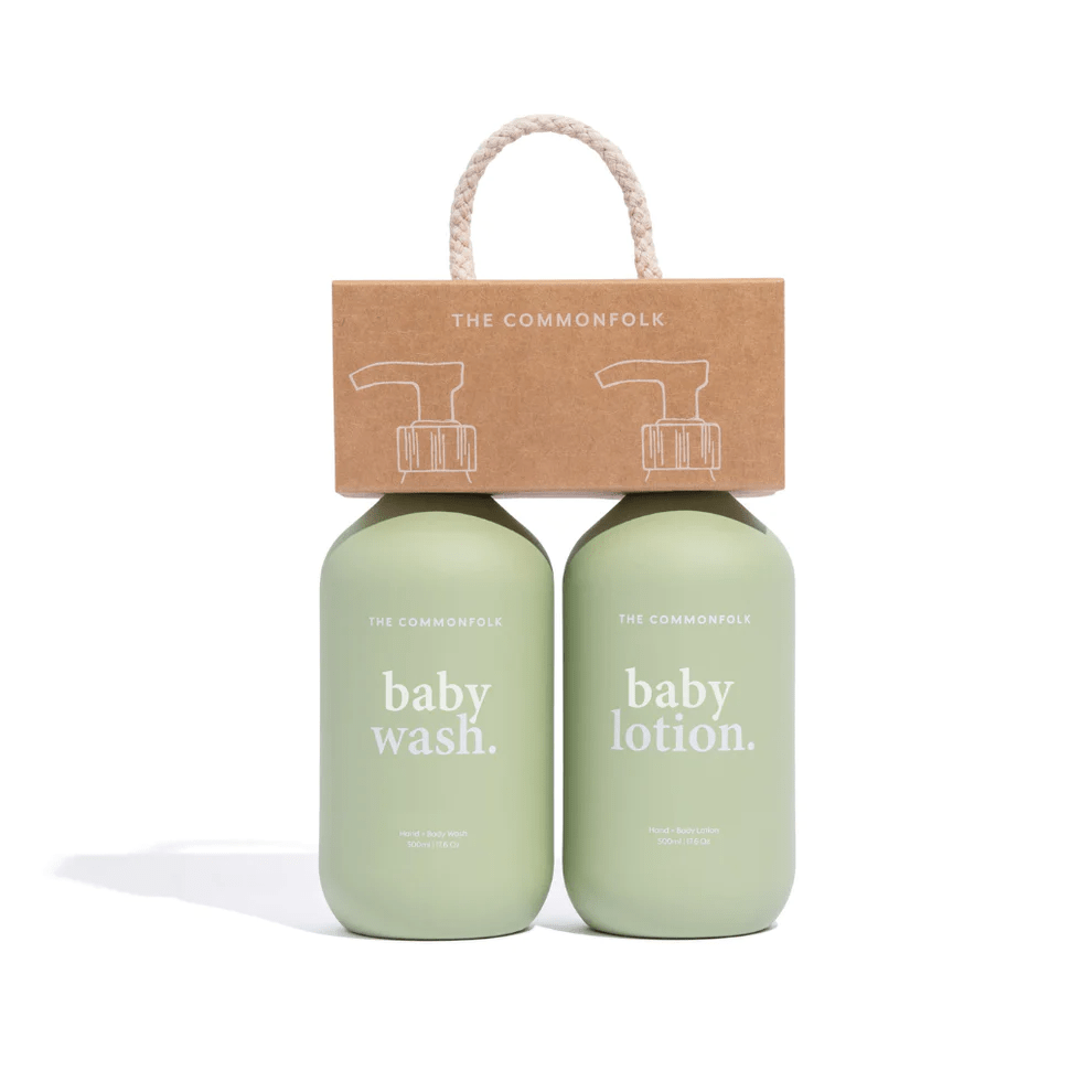 The Commonfolk Collective BABY Wash + Lotion Kit - Keep It Simple / Sage