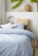 The Midnight Gang Dusty Blue Gingham Bed Wetting Mat