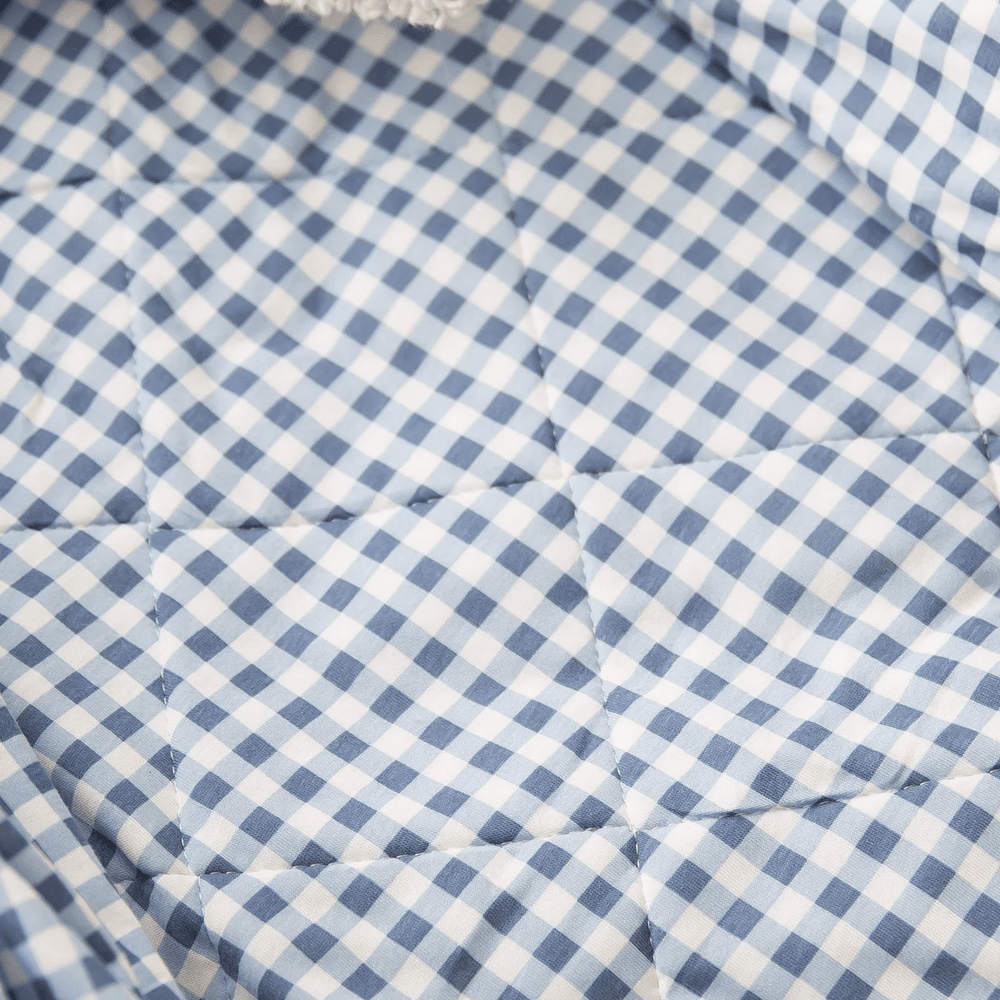 The Midnight Gang Dusty Blue Gingham Bed Wetting Mat