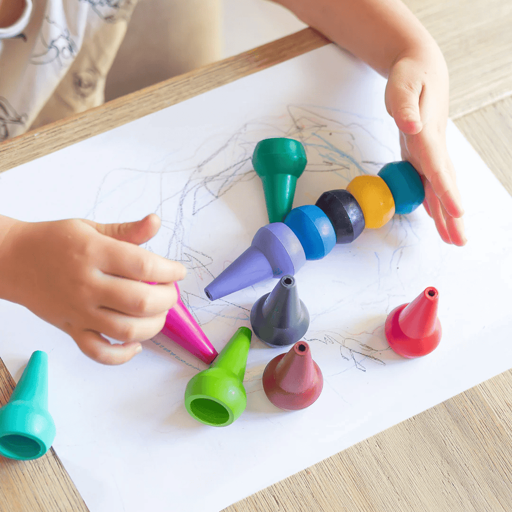Tiger Tribe Stackable Crayons - Retro Rainbow