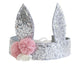 Alimrose Sequin Bunny Crown Silver