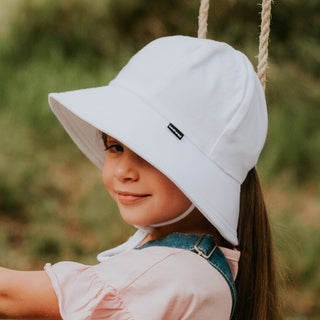 Bedhead Ponytail Bucket Hat with Strap - White