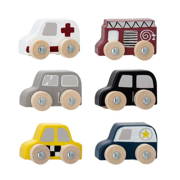 Bloomingville Set of 6 Wooden Cars