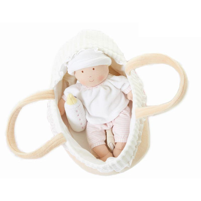 Bonikka Carry Cot With Baby Doll, Bottle & Blanket-