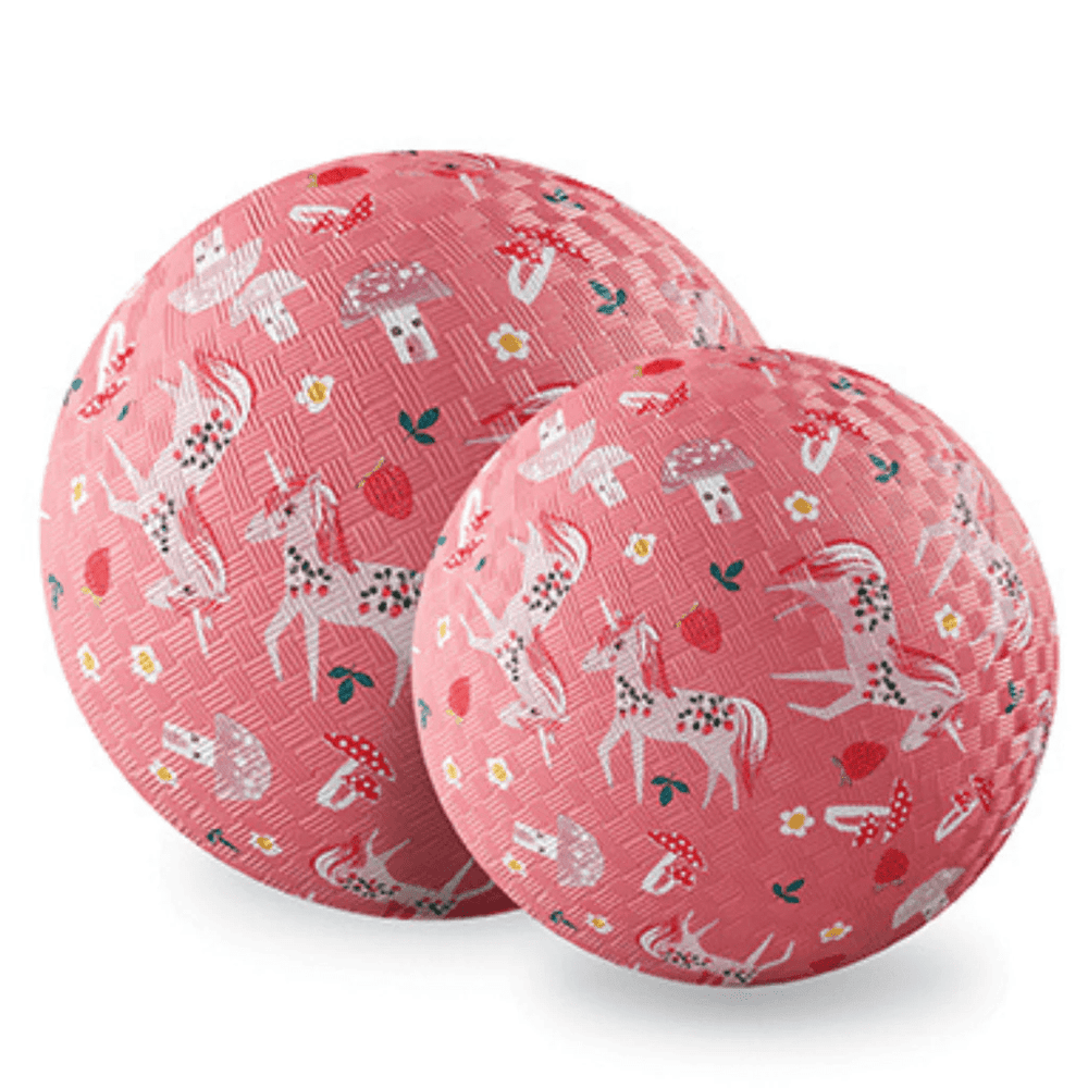 Crocodile Creek 7 Inch Playground Ball - Unicorn Garden Pink