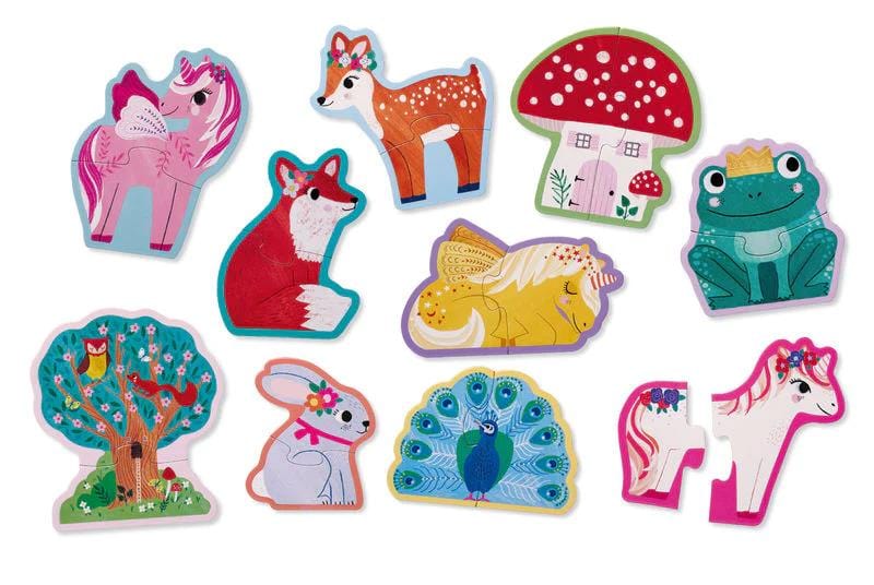 Crocodile Creek Let's Begin 2 pc Puzzle - Unicorn