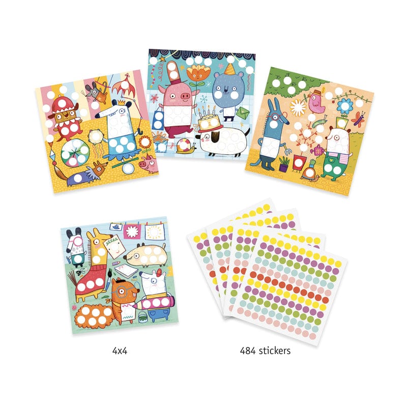 DJECO With Coloured Dots Sticker Set