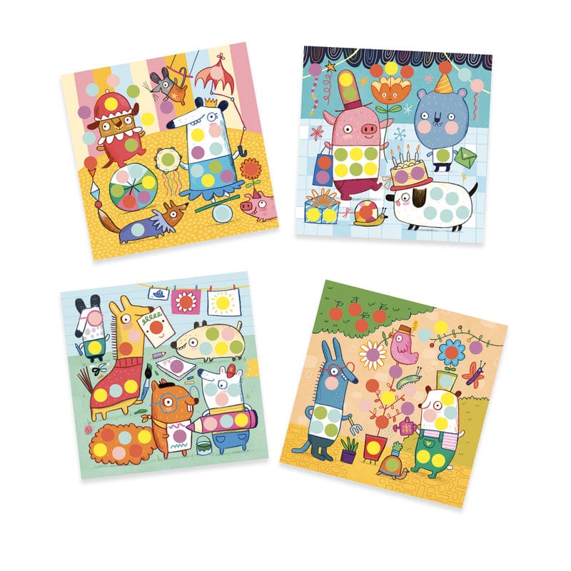 DJECO With Coloured Dots Sticker Set