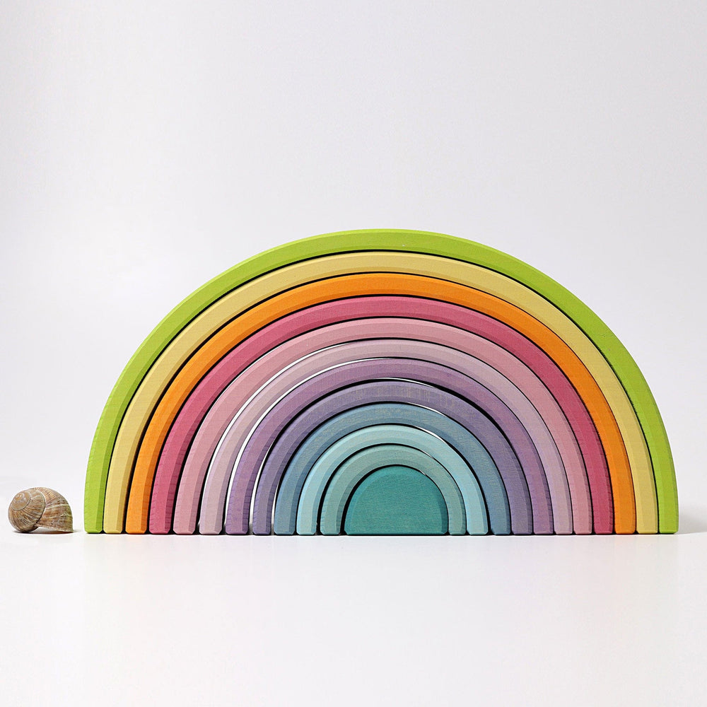 Grimm's - Pastel Large Rainbow Stacker - 12pcs