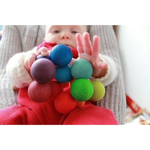 Grimm's Wooden beads grasper Multi Colours