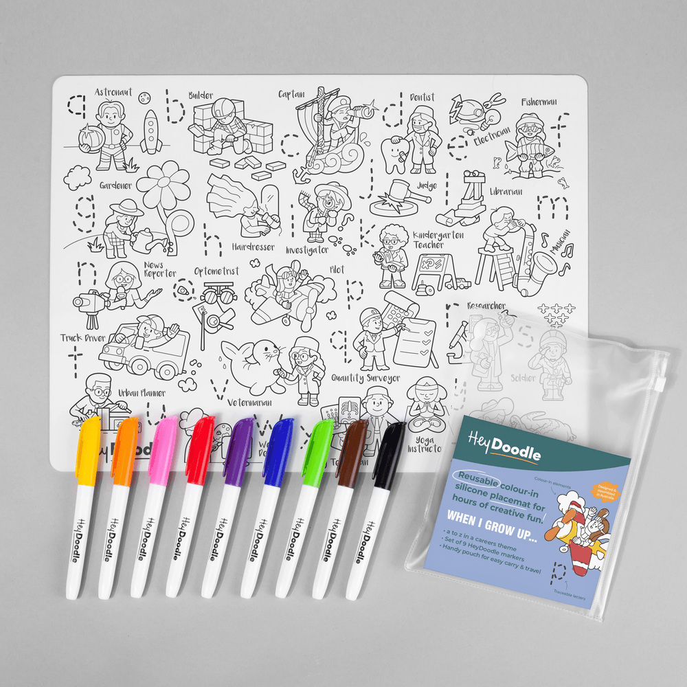 HeyDoodle Reusable Silicone Drawing Mat When I Grow Up