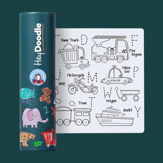 HeyDoodle Reusable Silicone MiniMat Toot Toot Honk