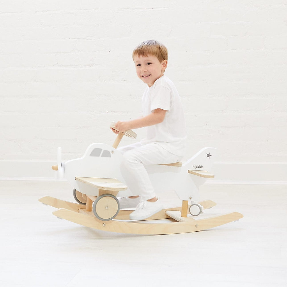 Buy Ride On Wooden Airplane | Rocking Airplane | HipKids Online