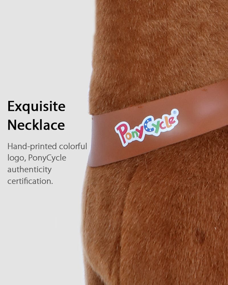 Brown Ride On Walking Toy Horse Pony