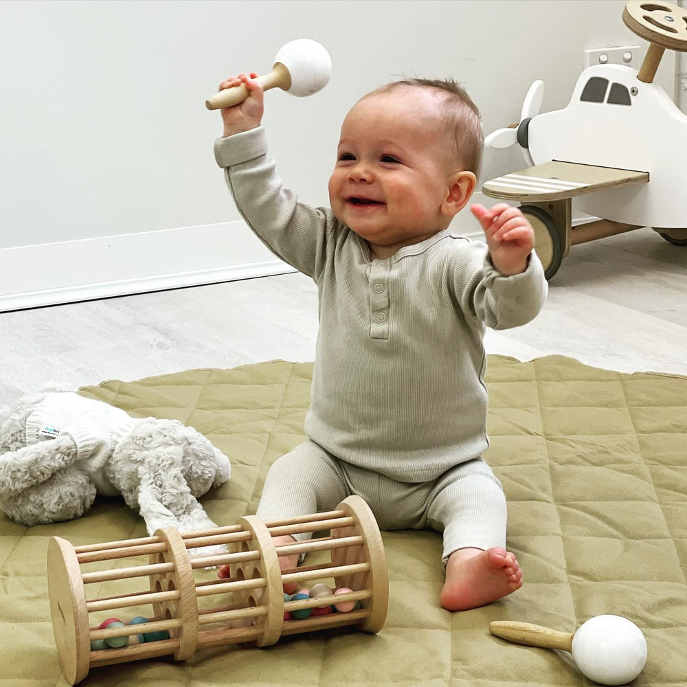 White HipKids Double Ended Maraca