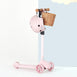 HipKids 3 Wheel Scooter w/ Wicker Basket Blush Pink