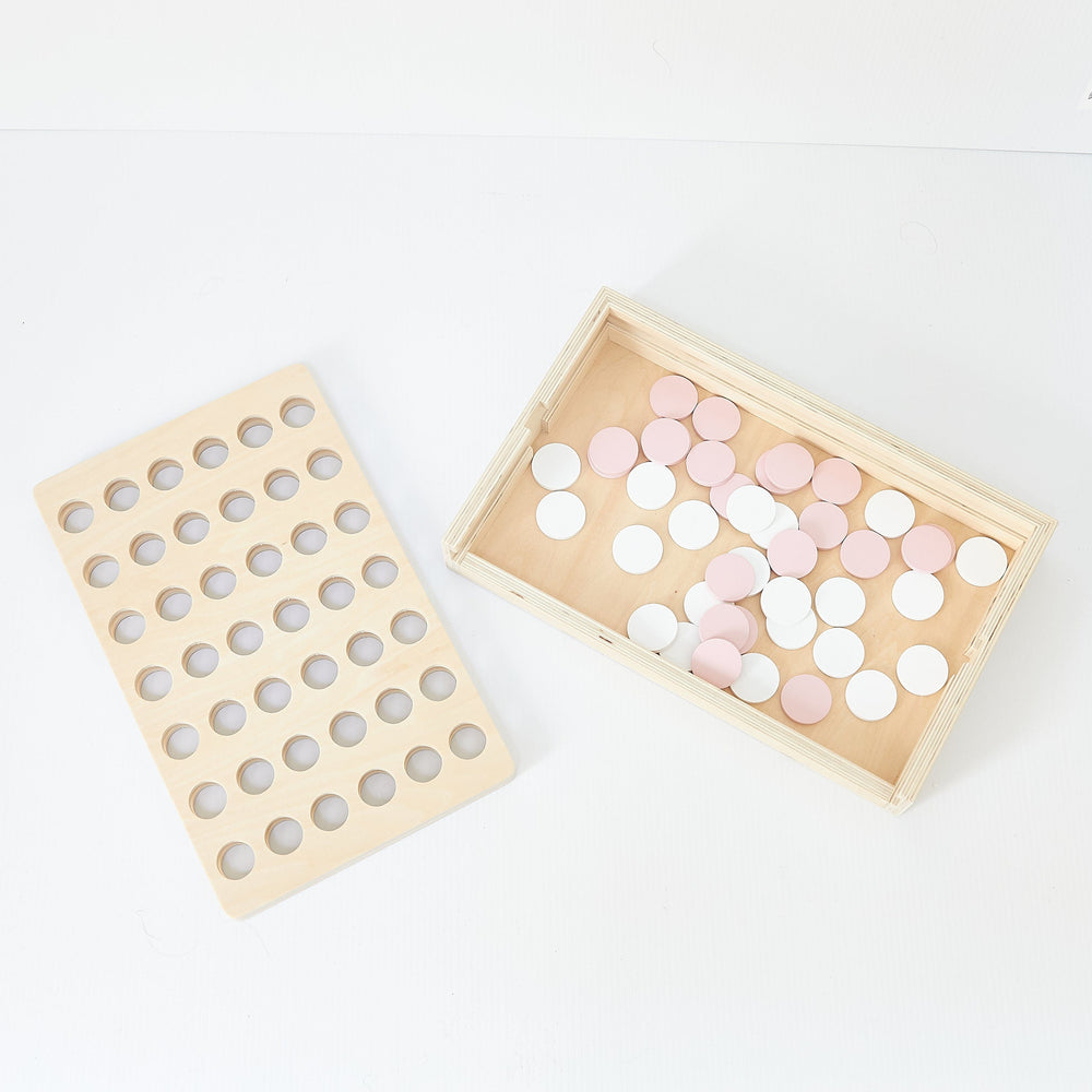 HipKids 4 in a Row White/Pink